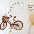 Flowers In The Basket Of The BIke Wall Sticker